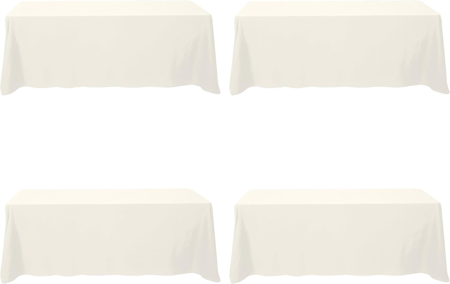 Manteles mesa rectangular 90x156pulg tela lino pack 4