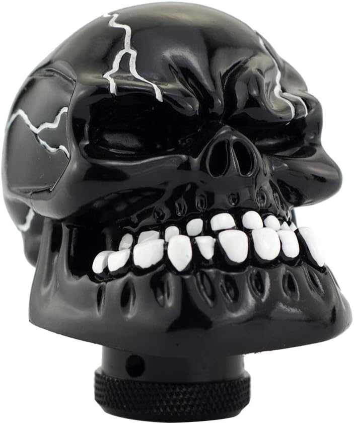 Pomo palanca cambios forma calavera negro