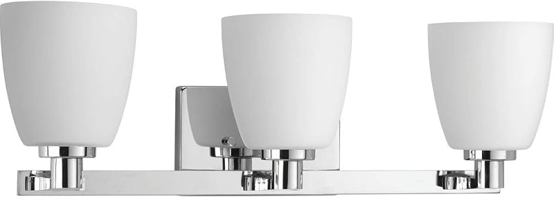 Lámpara tocador baño 3 luces cristal cromo pulido