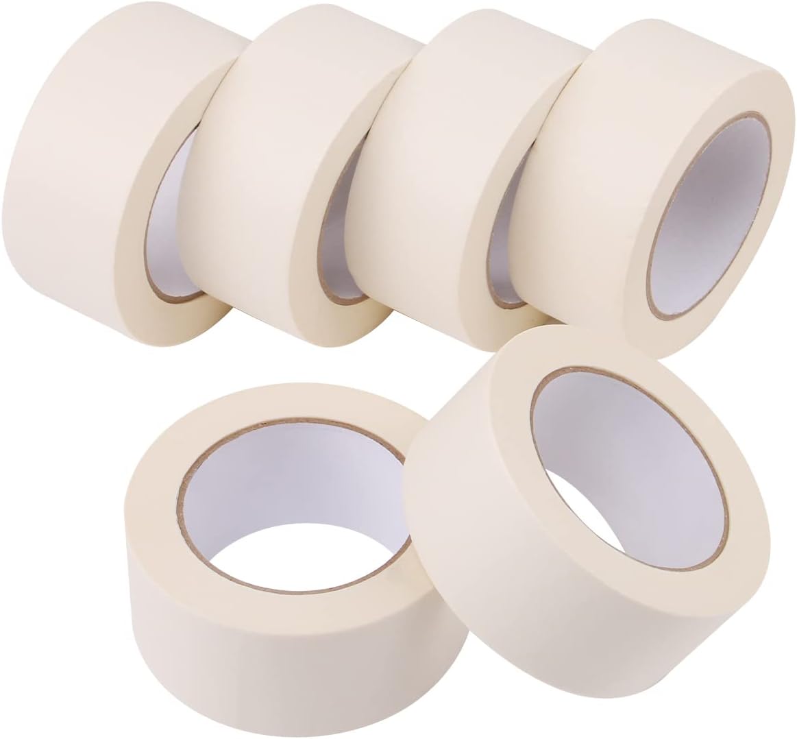 Cinta enmascarar ancha 2pulg pack 6 rollos 55yd uso general