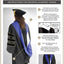 Capucha graduación terciopelo doctorado PHD negro verde