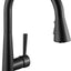 Grifo cocina negro mate rociador extraíble un solo orificio