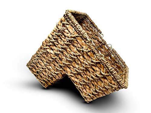 Cesta escalera cuerda trenzada 13" con asas