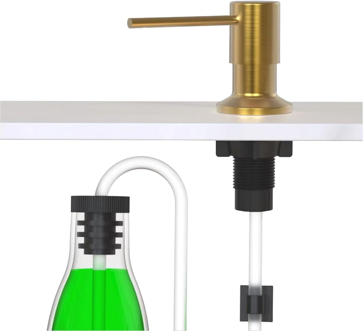 Dispensador jabón fregadero acero inox con tubo 47pulg