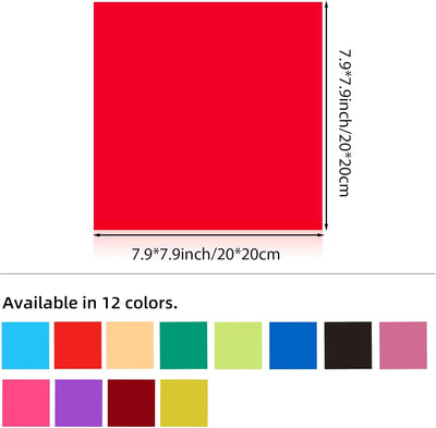 12 Pzas Filtro Luz Gel Corrección Color Película Transparente