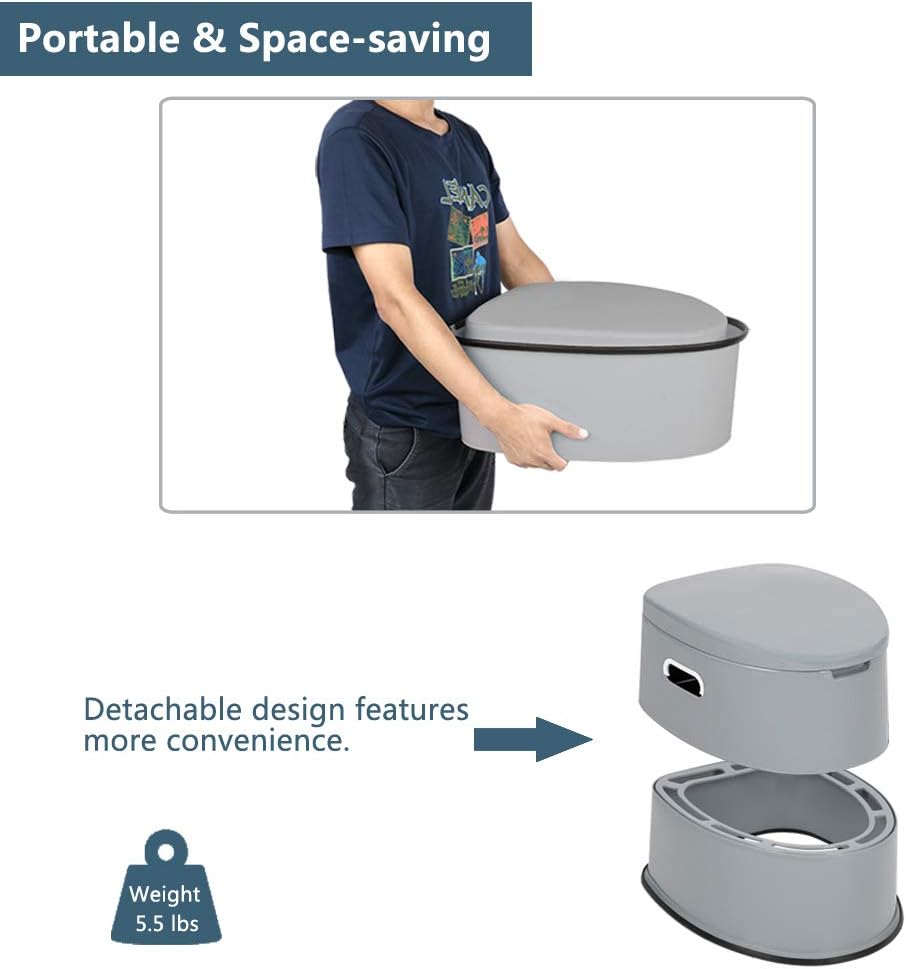 Inodoro portátil desmontable para campamento