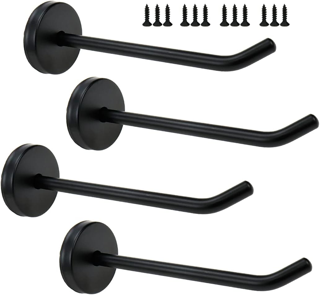 Gancho pared acero inox largo 5" para abrigos set 4