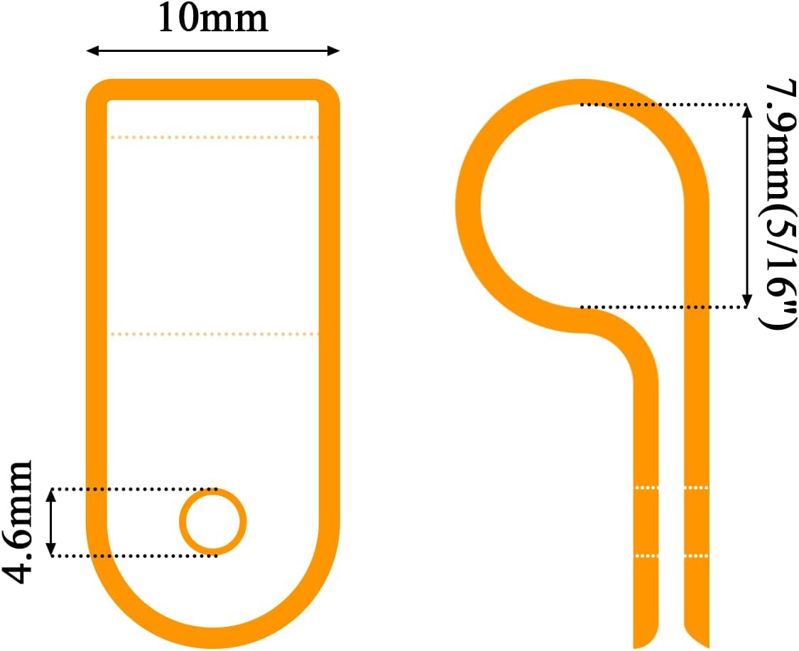 100 Clips Cable Negro 5/16pulg Organizador Cables