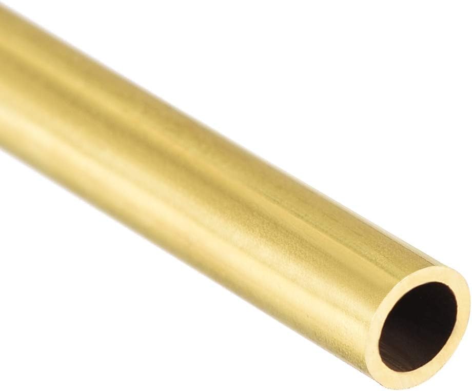 Tubo redondo latón 11.811pulg 0.157pulg diámetro 2 pzas