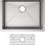 Set fregadero ADA acero inox doble con cuenco