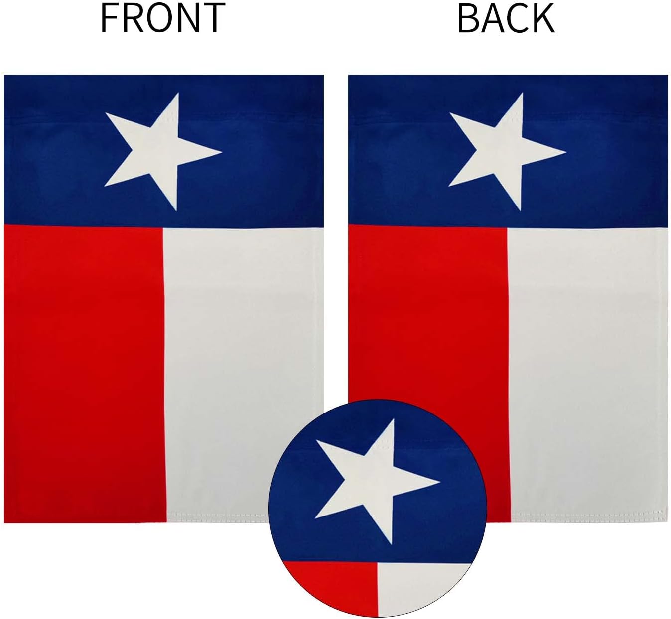 Bandera Texas 12x18pulg doble cara para patio
