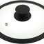Tapa Vidrio Templado 8pulg Borde Silicona Negro Universal