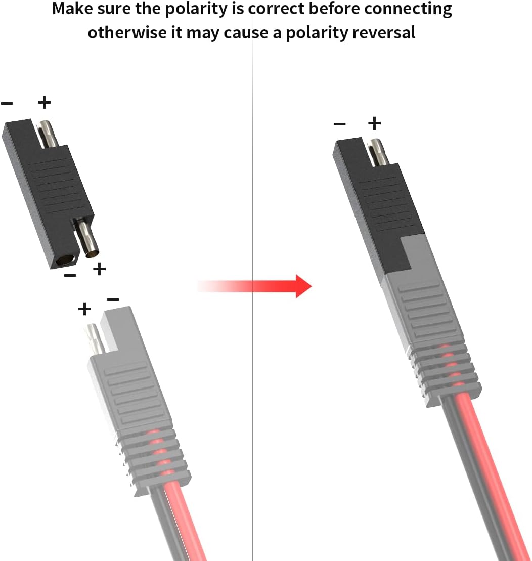 Probador polaridad SAE detector corriente voltaje con adaptador