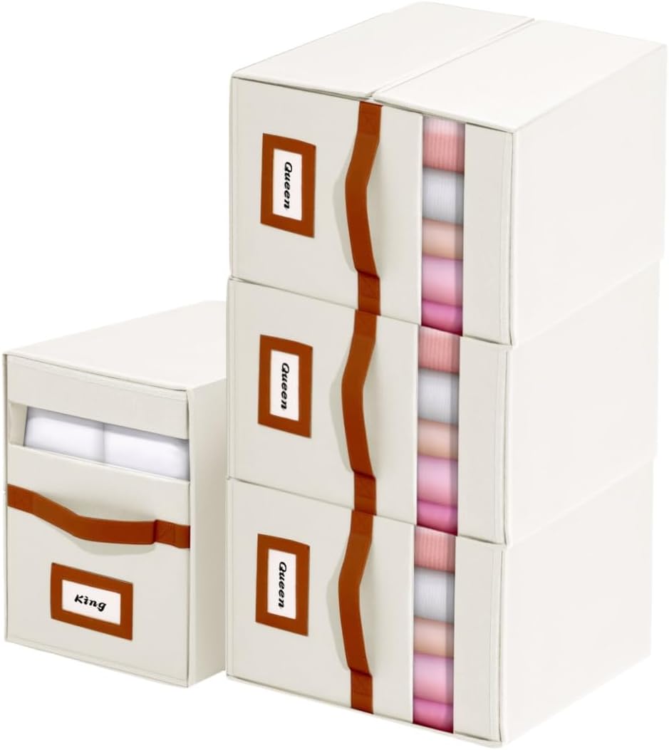 4 Pzas Organiz. Sábanas King Queen Tela Oxford PVC