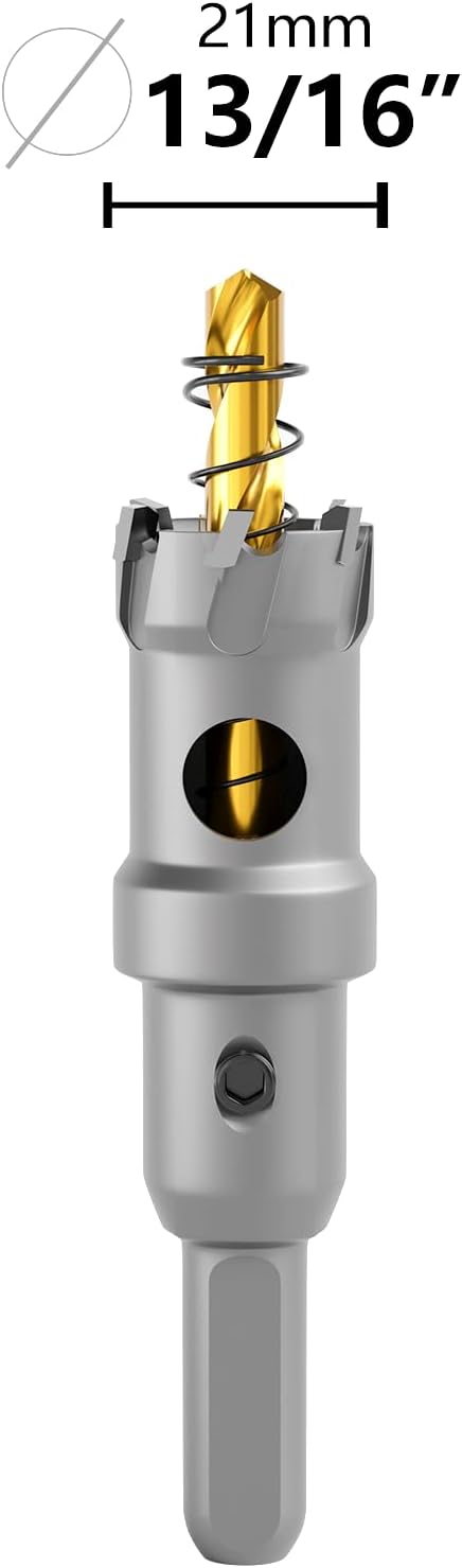 Sierra perforadora TCT carburo 21mm acero metal