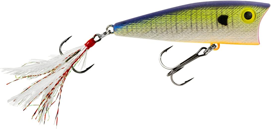 Señuelo Pop-R Topwater con plumas