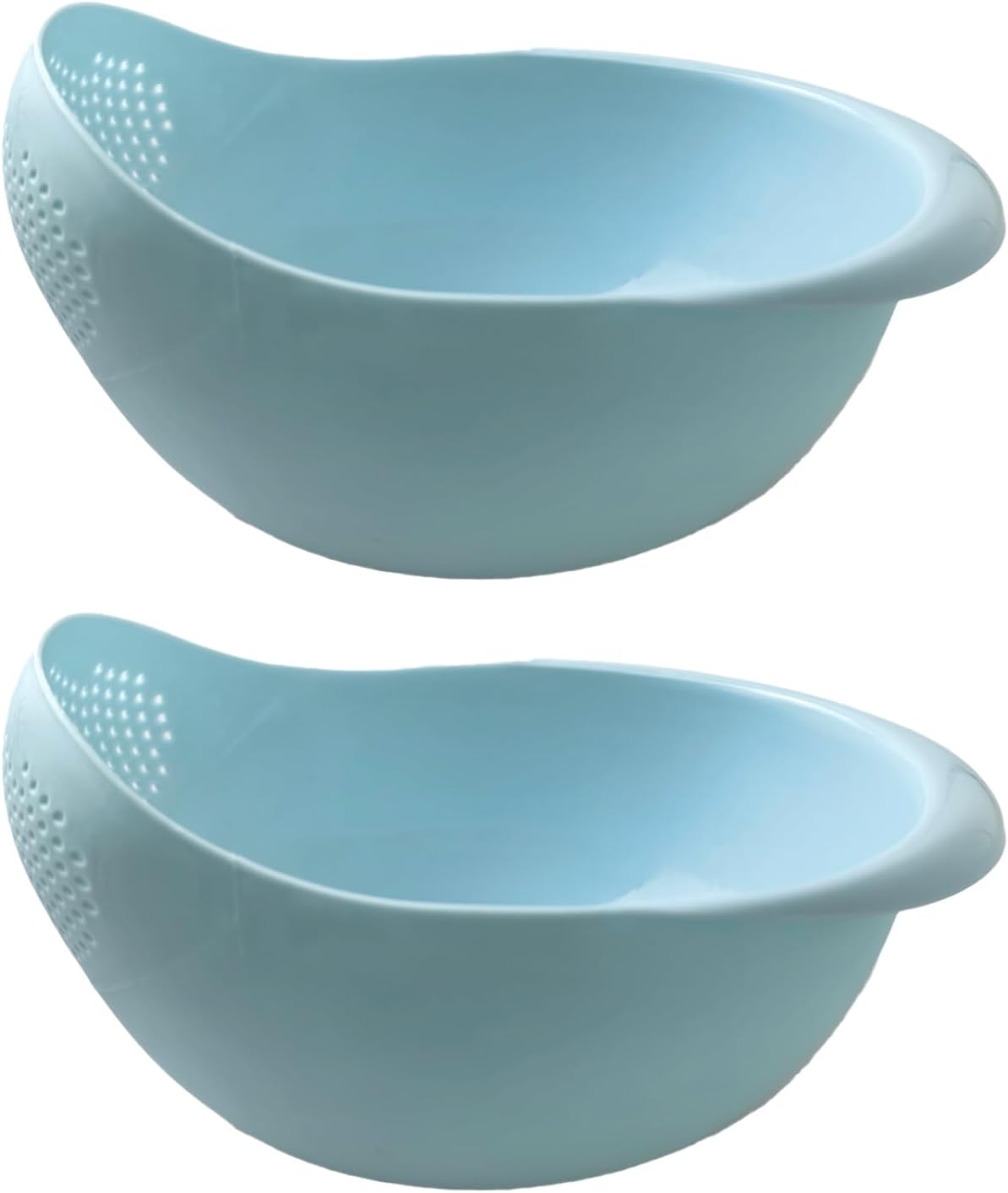 Colador arroz 2en1 cesta filtro azul pequeño