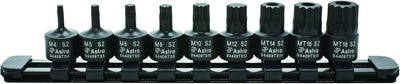 Set 9 llaves vaso cuadrado 3/8"