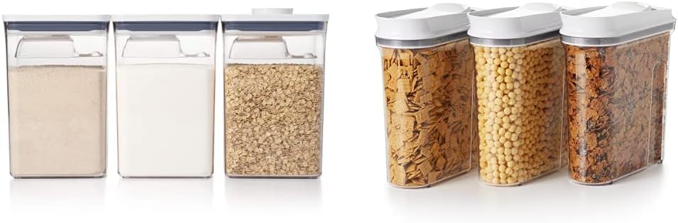 Set 6 recipientes con cucharas y dispensador cereales 3 Pzas