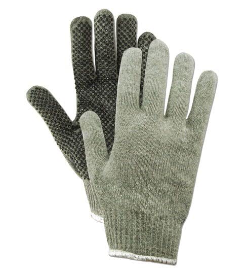 Guantes algodón poliéster punto medio 8.5pulg mujer gris