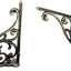 Soporte pared latón envejecido 12pulg pack 4