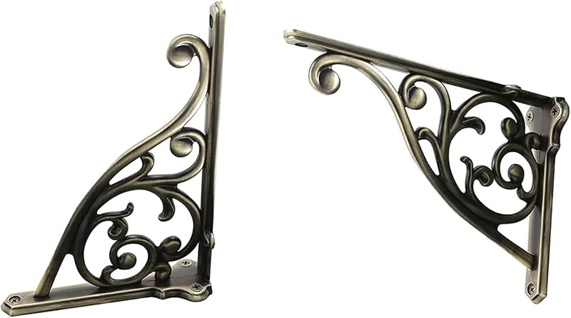 Soporte pared latón envejecido 12pulg pack 4