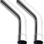 Tubo escape 45 grados acero inox 2 Pzas