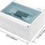 Caja eléctrica IP65 cubierta transparente ABS 8 vías