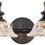 Luz de tocador estilo granja 6 luces negra