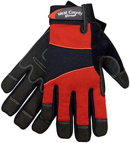 Guantes trabajo elastano ajustable talla M color ladrillo