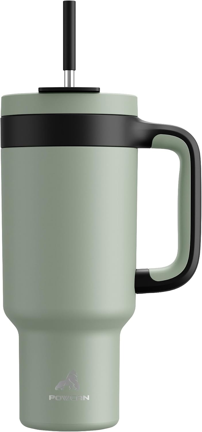 Vaso acero inox 40oz con tapa 2en1 a prueba de fugas