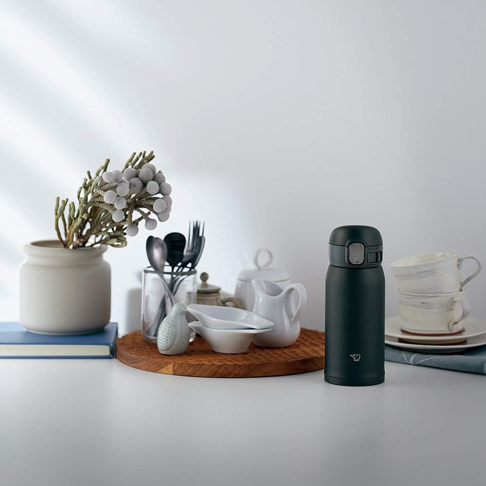 Botella agua acero inox sin costuras 0.36L negra