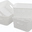 Cestas de Plástico Blanco para Almacenamiento en Pack de 4