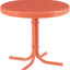 Mesa lateral exterior metal retro brillo coral