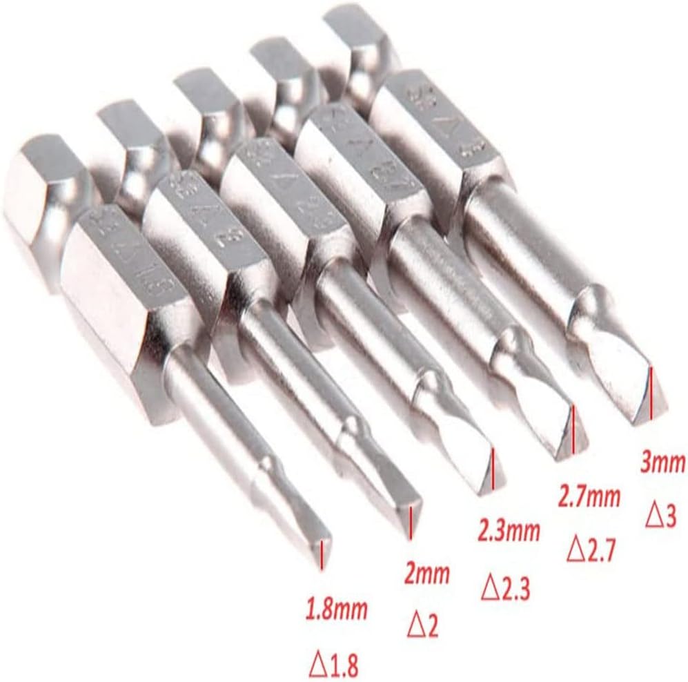Juego puntas destornillador triangular magnética 1.969pulg S2 acero