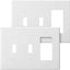 Placa pared doble palanca 2uds interruptor luz blanca