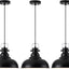 Lámpara colgante industrial ajustable E26 negro