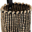 Cesta yute tejida decoración hogar 4x4" negro/natural