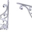 Soporte pared ángulo recto cromo pulido 5pulg pack 2