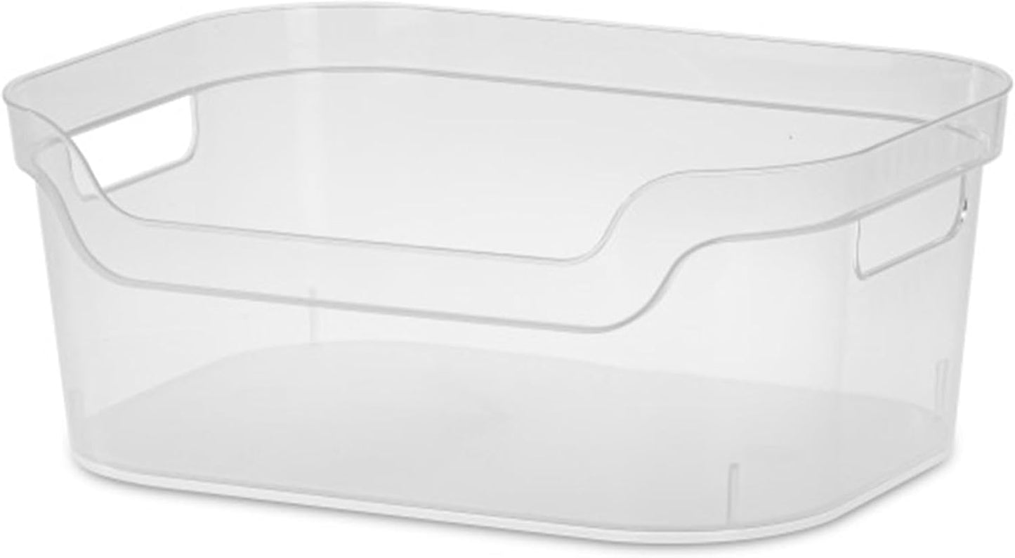 Contenedores almacenamiento 5.25x9.5x13" transparentes