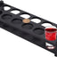 Soporte 12 vasos chupito barra 1.5pulg vidrio bambú negro