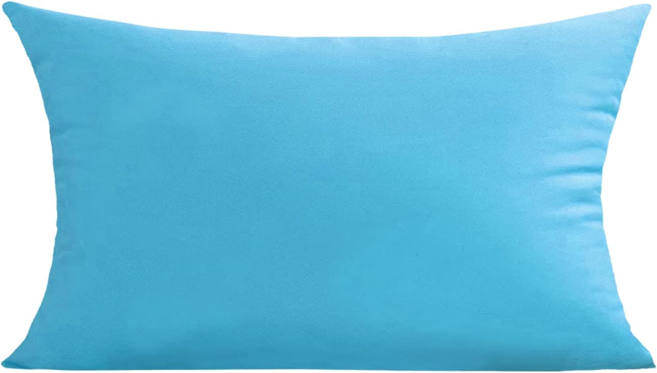 2 Pzas Fundas Almohada Impermeables Exteriores 12x20 Azul