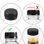 6 Botellas Plástico 8oz Tapas Negras Reutilizables