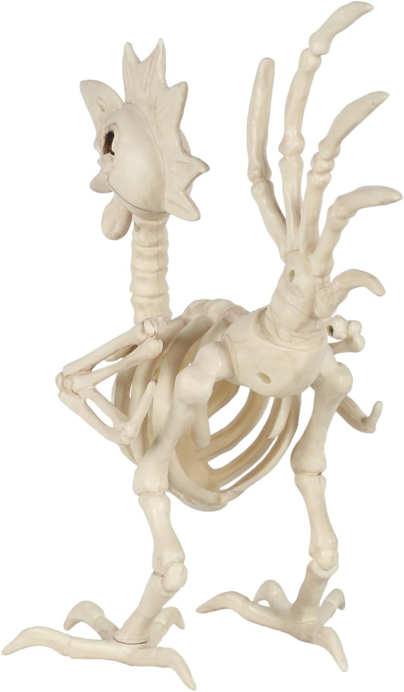 Decoración Halloween gallo esqueleto 12pulg