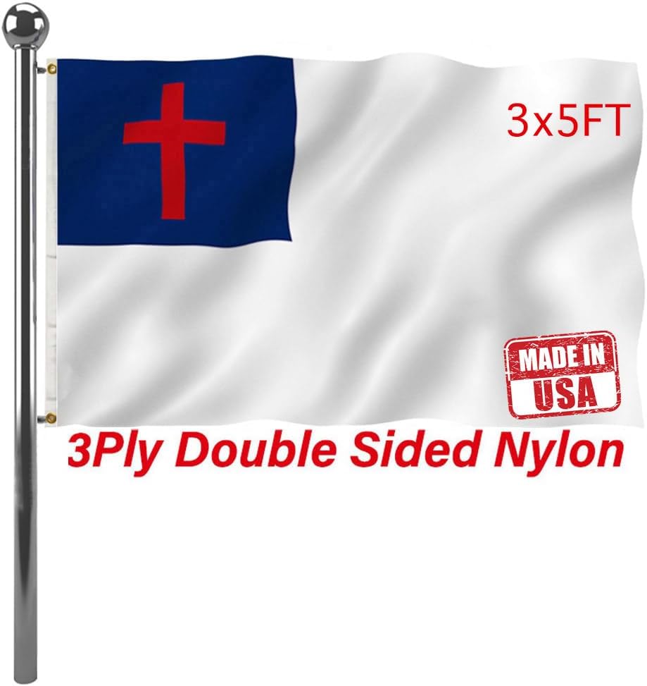 Banderas cruz cristiana 3x5ft doble cara para iglesia