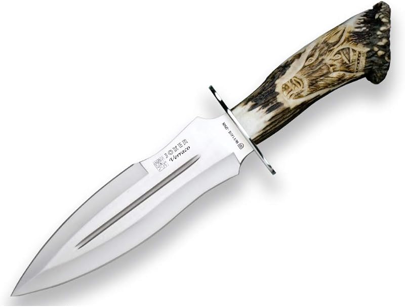 Cuchillo caza Verraco CT42 hoja 10.23" mango asta ciervo