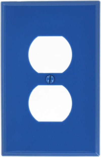 Placa pared nailon Midway 1 gang 1 dúplex azul