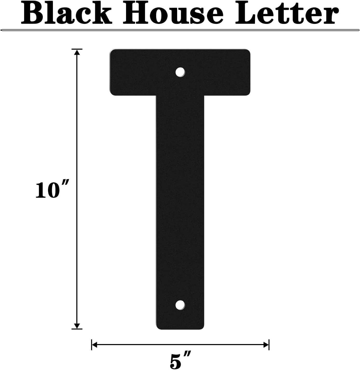 Letras metal 10pulg moderna carta dirección exterior