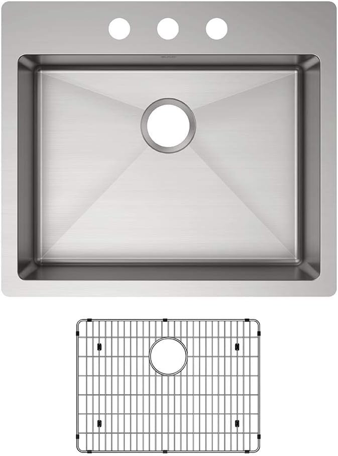 Set fregadero ADA acero inox doble con cuenco