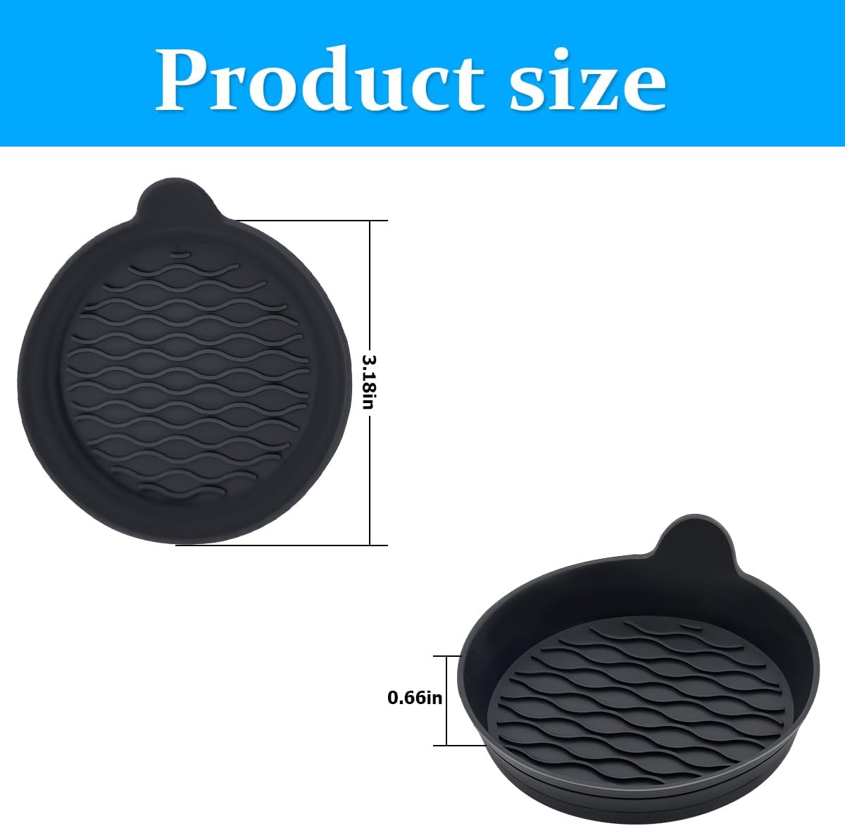 2 Posavasos Silicona Antiderrap para Botellas Auto Universal